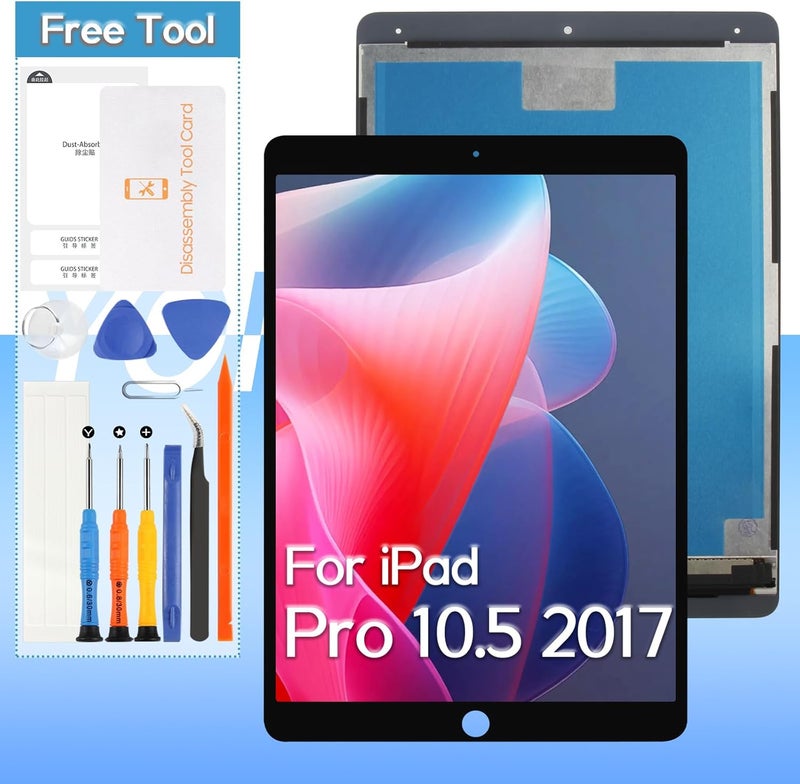 Yondista Screen Replacement for iPad Pro 10.5 2017 A1701 A1709 A1852 LCD Screen Display Replacement - 10.5'' | Black | Includes Opening Tools & Screen Protector - Image 1